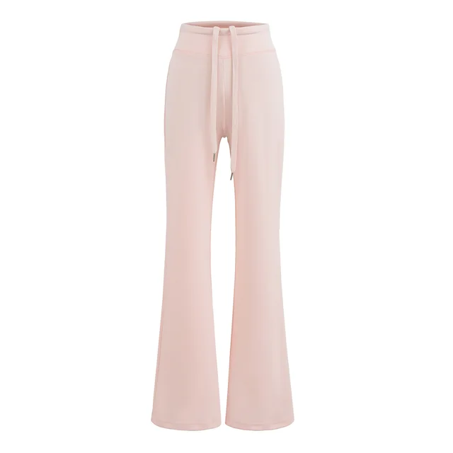 Vertical Bar Air Layer Drape Bootcut Trousers Light Pink - Shop at LoveMi