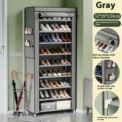 Simple Dustproof Multi layer Household Storage Shoe Rack Starry Sky Gray - Shop at LoveMi