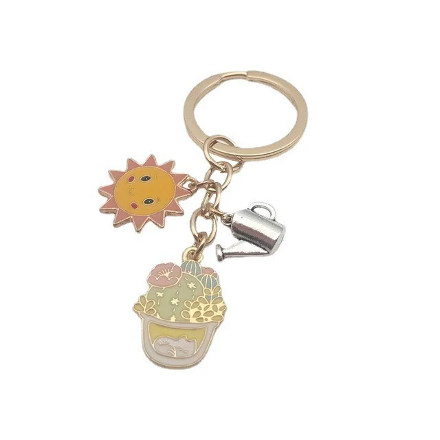 Pastoral Style Cactus Sun Kettle Combination Keychain K8 - Shop at LoveMi