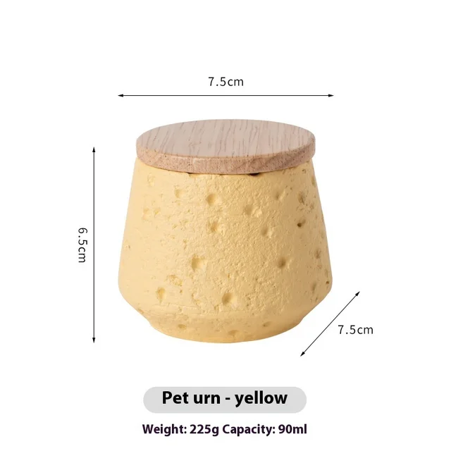 Mini Pet Cinerary Casket Teeth Hair Commemorative Tank Yellow - Shop at LoveMi