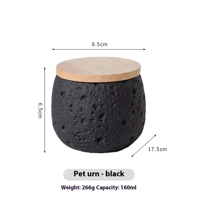 Pet Cinerary Casket Cat Dog Death Cremation Jar Commemorative Supplies Black - Shop at LoveMi