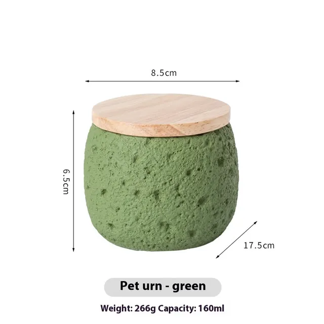 Pet Cinerary Casket Cat Dog Death Cremation Jar Commemorative Supplies Green - Shop at LoveMi