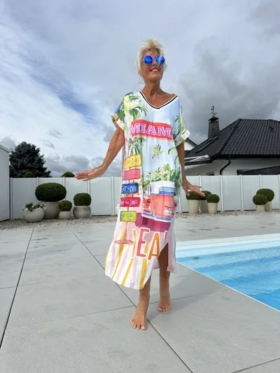 Summer New Long Dress Women's Casual Vacation Short Sleeve 4 Colors 2Xl - Shop at LoveMi