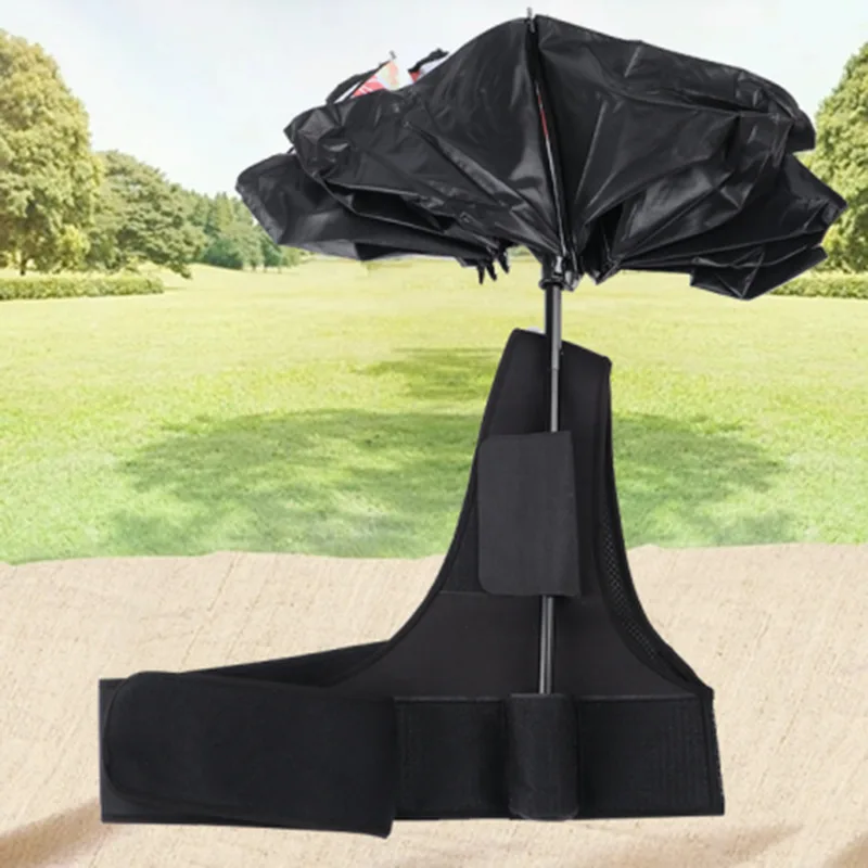 Portable Sunshade Umbrella Holder Fixed Shoulder Strap Black And Umbrella - Shop at LoveMi