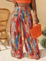 Colorful Pattern Trousers Loose Breathable Women's Trousers - 4Color