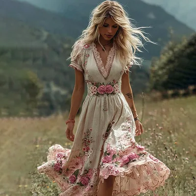 Creative Totem Women's Printed Wear Summer Dress Sjwvldxk1 - Shop at LoveMi