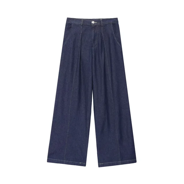 Women's Casual Temperament Blended Shirt Wide Leg Pants Pants - Shop at LoveMi