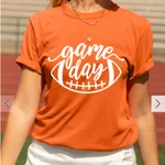 Orange Match Day Football Women's Printed Wear T-shirt - Orange - View 1