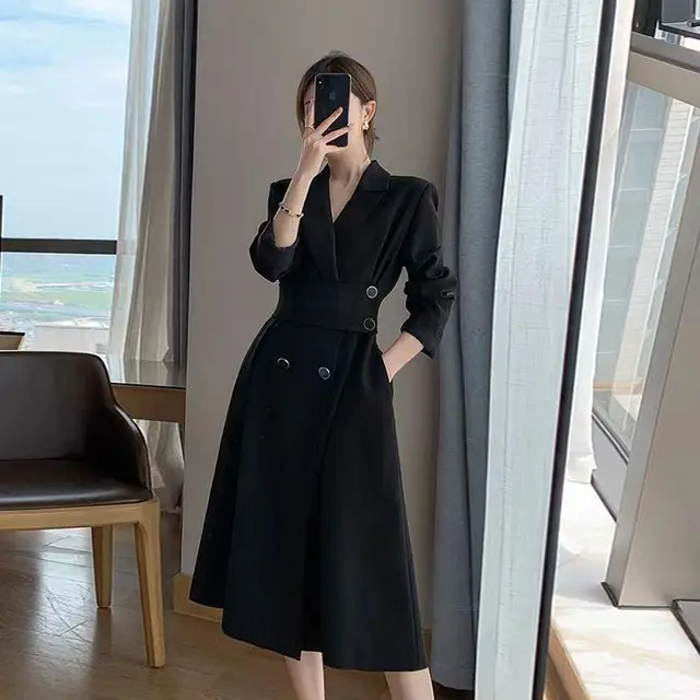 Loose Belly covering Elegant Little Black Dress 3310 Black - Shop at LoveMi