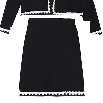 Spring And Autumn Two Piece Set Suit Temperament Women's Hip wrapped Skirt Slimming Skirt - Shop at LoveMi