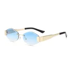 Gold Frame Double Blue Piece