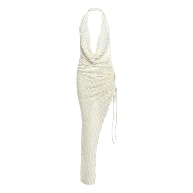 Women's Fashion Special High Waist Split Dress Apricot - Shop at LoveMi