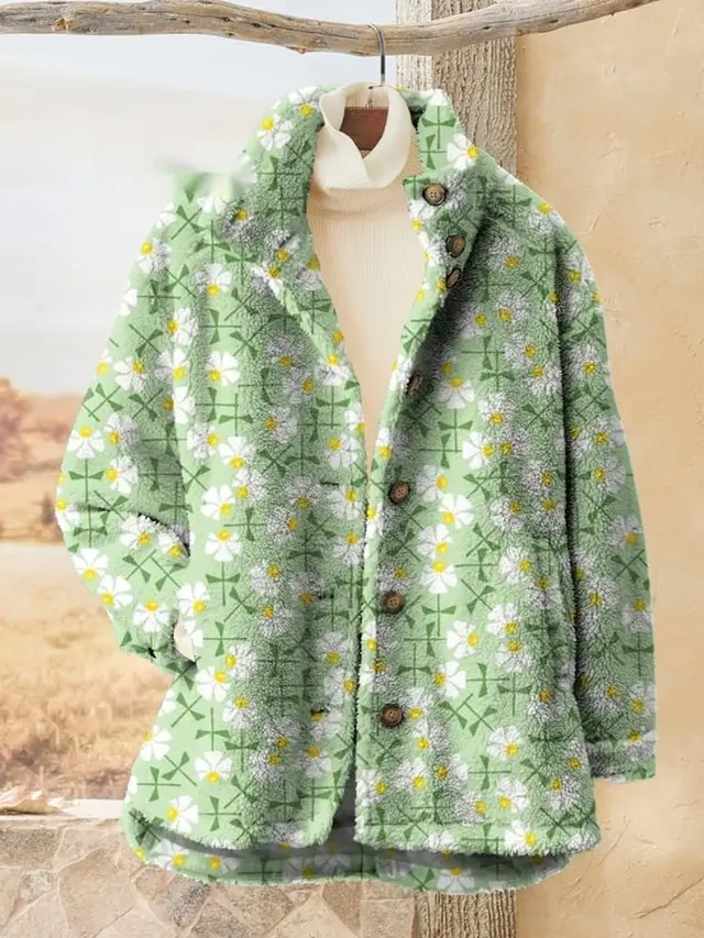 Cardigan Button Flannel Coat Winter E116 - Shop at LoveMi