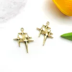 Cross-shaped XINGX Pendant Eight-pointed Stars Pendant DIY Handmade Accessories - Kc Gold 23X29Mm