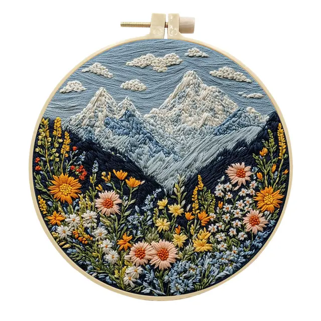 Mountain Style Diy Embroidery Handmade Cloth Art Material Kit Sets Creative Handmade Zhumu - Shop at LoveMi