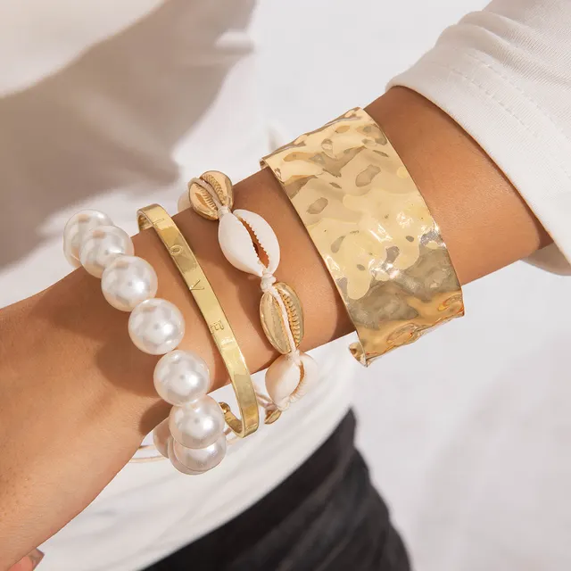 New Multi layer Line Winding Geometric Open Bracelet Suit Style 10 - Shop at LoveMi