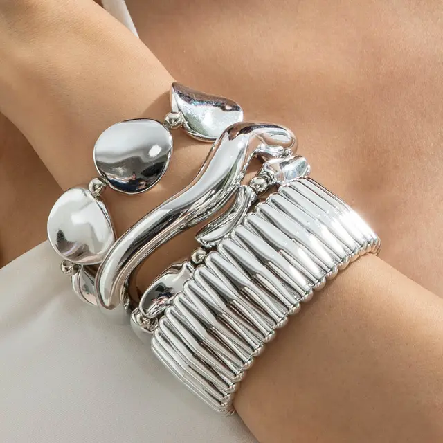 New Multi layer Line Winding Geometric Open Bracelet Suit Style 23 - Shop at LoveMi