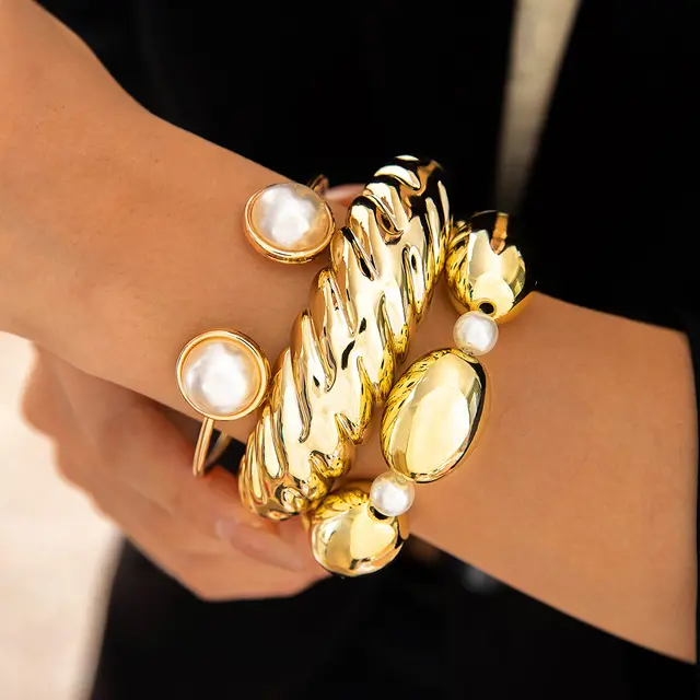 New Multi layer Line Winding Geometric Open Bracelet Suit Style 4 - Shop at LoveMi