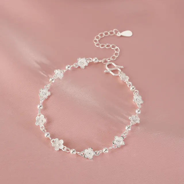 Dignified Flowers Bracelet Female All match And Sweet Design Silver - Shop at LoveMi