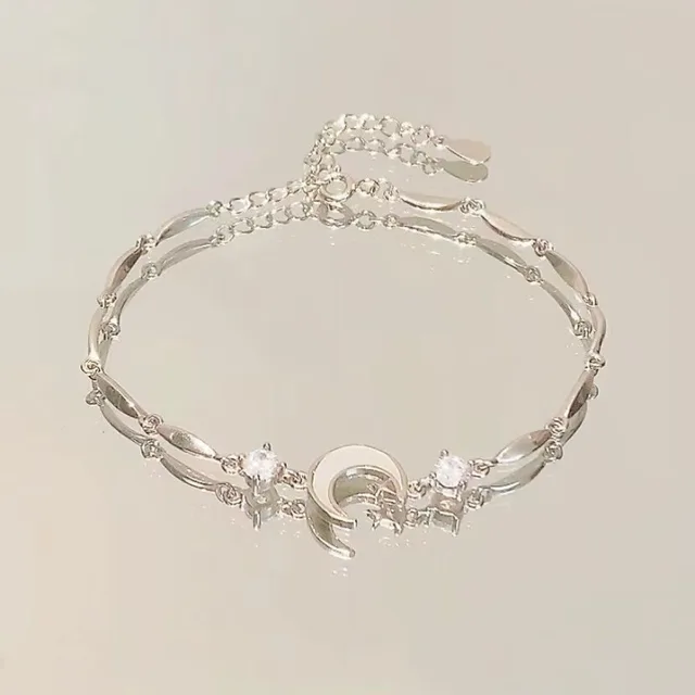 Fashion Crystal Zircon Alloy Bracelet For Women Star Moon Zircon - Shop at LoveMi