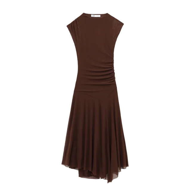 Women's French Fashion Special V neck Sling Top Brown - Shop at LoveMi