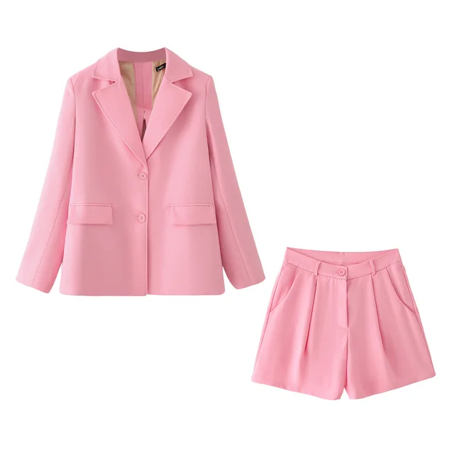 Summer New Back Slit Bow Suit Shorts Suit Pink - Shop at LoveMi