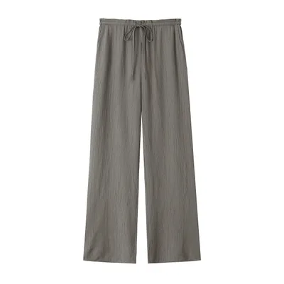 Fashionable Casual Four color Straight All matching Textured Pants Medium Gray - Shop at LoveMi