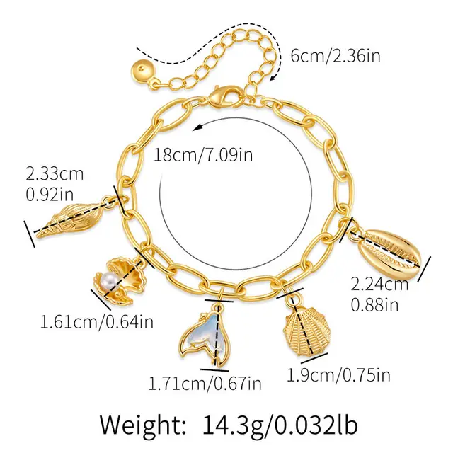 Copper Plating 18K Real Gold Color Retaining Bracelet Retro High Sense Handmade Pendant Bracelet Kb0588 Bracelet - Shop at LoveMi