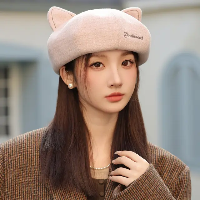 All match Casual Dome Pumpkin Hat Letter Thorn Pink - Shop at LoveMi