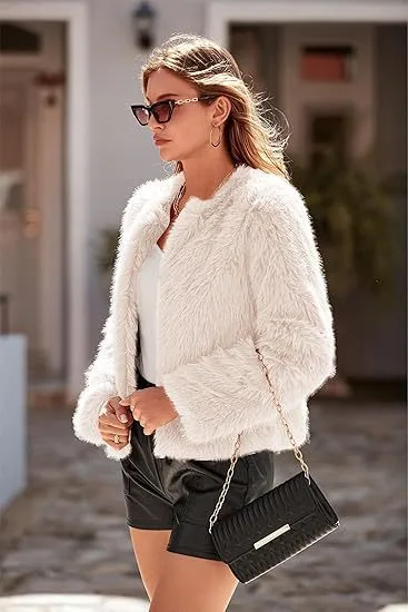 Imitation Fur Autumn And Winter New Toka Crew Neck Coat Apricot - Shop at LoveMi
