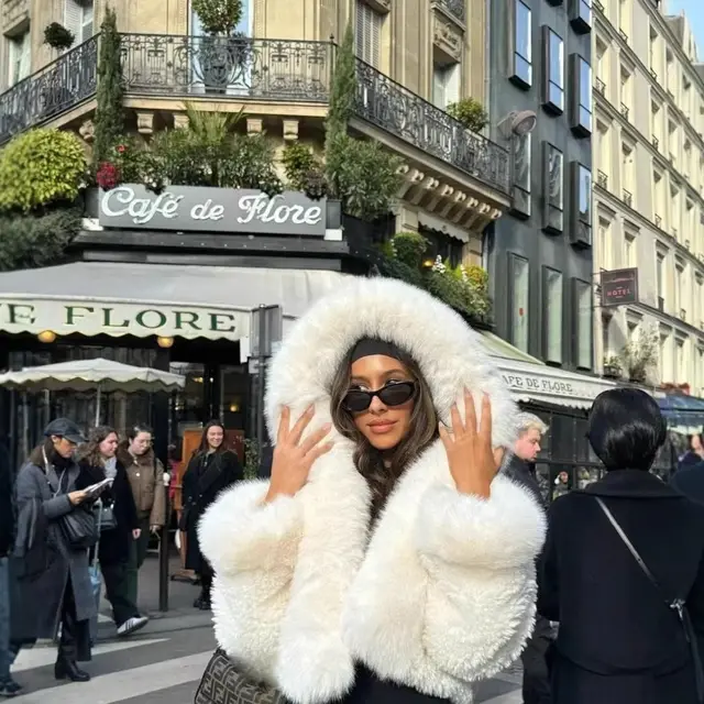 Environmentally Friendly Fox Fur Short Type Hooded Jacket Women White - Shop at LoveMi