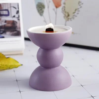 European style Aromatherapy Candlestick Romantic Simple Home Ceramic Style 8 With Wax - Shop at LoveMi