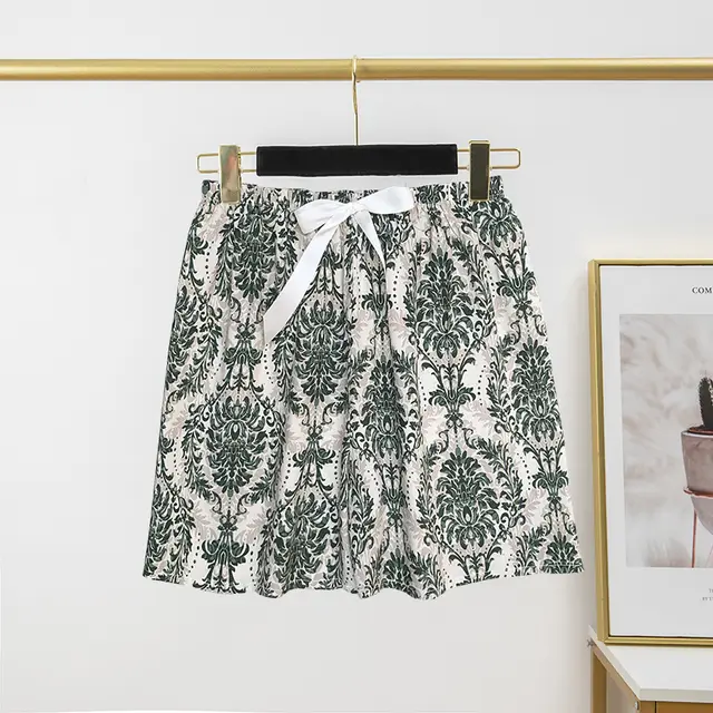 Thin Artificial Cotton Shorts Loose Casual Suitable For Daily Wear Japanese Trousers Home Shorts Coffee Green Phoenix Tail - Shop at LoveMi