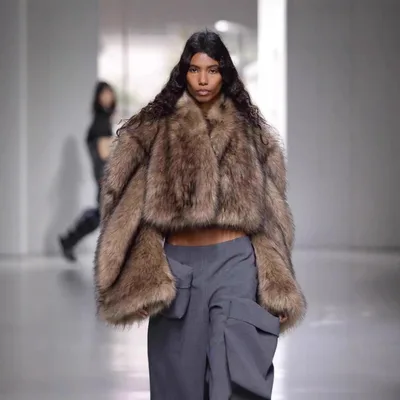 Vintage Fur Coat Short Ladies Brown - Shop at LoveMi