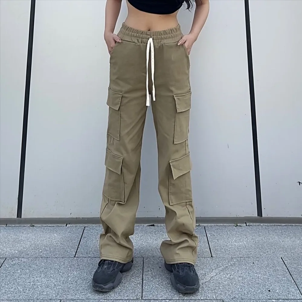 Street Multi pocket Cargo Pants Khaki - Shop at LoveMi