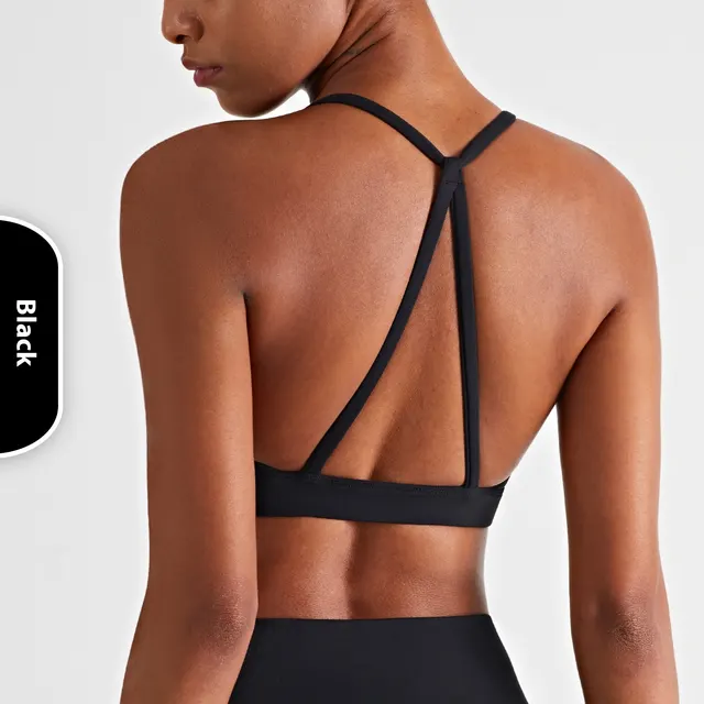 Push Up Sports Women's Triangle Beauty Back Exercise Vest Black - Shop at LoveMi