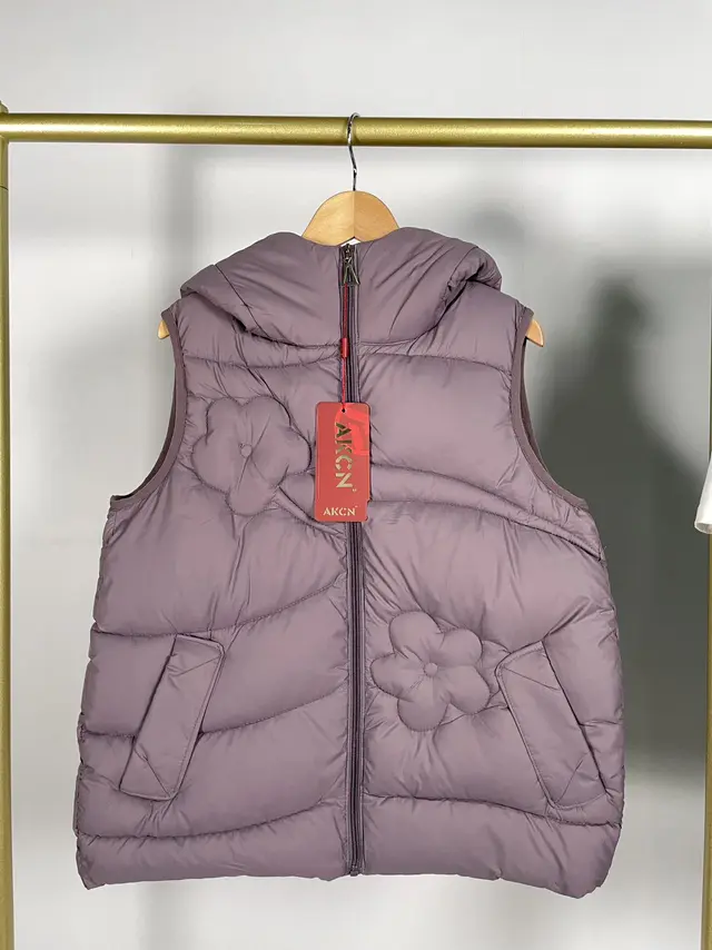 Autumn And Winter Goose Down Vest Purple - Shop at LoveMi
