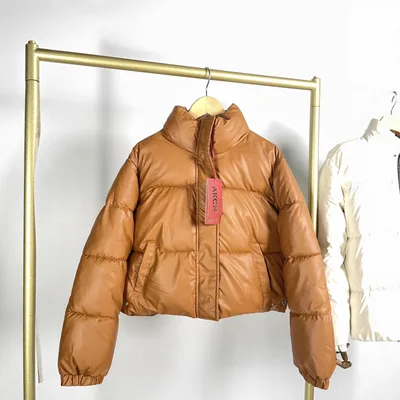 Candy Color Short Cotton Coat Jacket Women Yellowish Brown - Shop at LoveMi