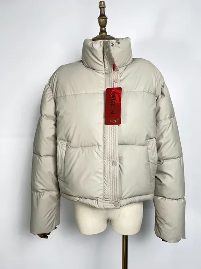 Loose Thick Windproof Stand Collar Coat Beige - Shop at LoveMi