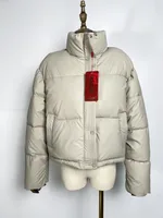Loose Thick Windproof Stand Collar Coat - Beige