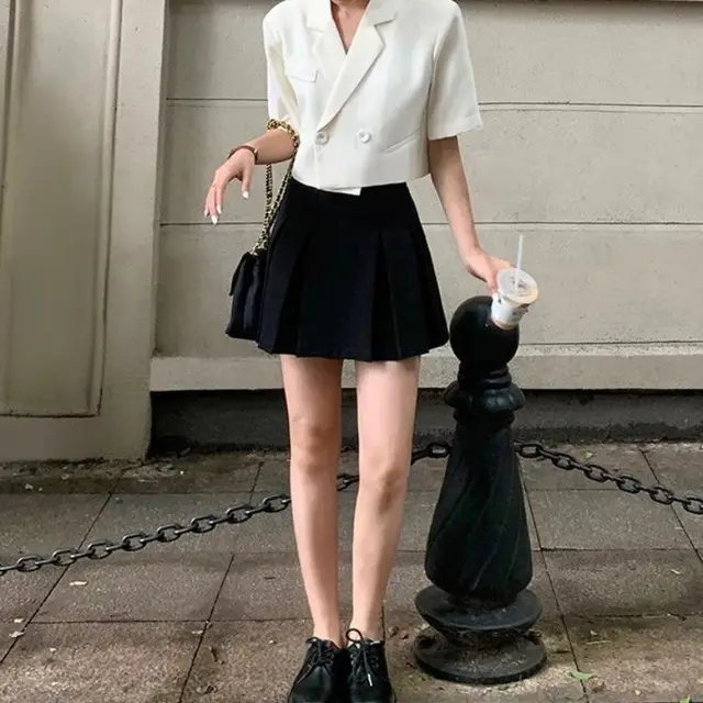 Women's Fashion French New Temperament Wild Suit Black Culottes - Shop at LoveMi