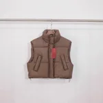 Women's Warm Jacket Sleeveless Loose Lapel - Brown