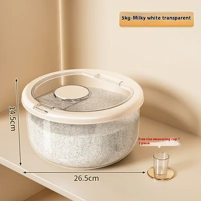 Insect proof Moisture proof Food Grade Grain Storage Tank Clear 5Kg - Shop at LoveMi