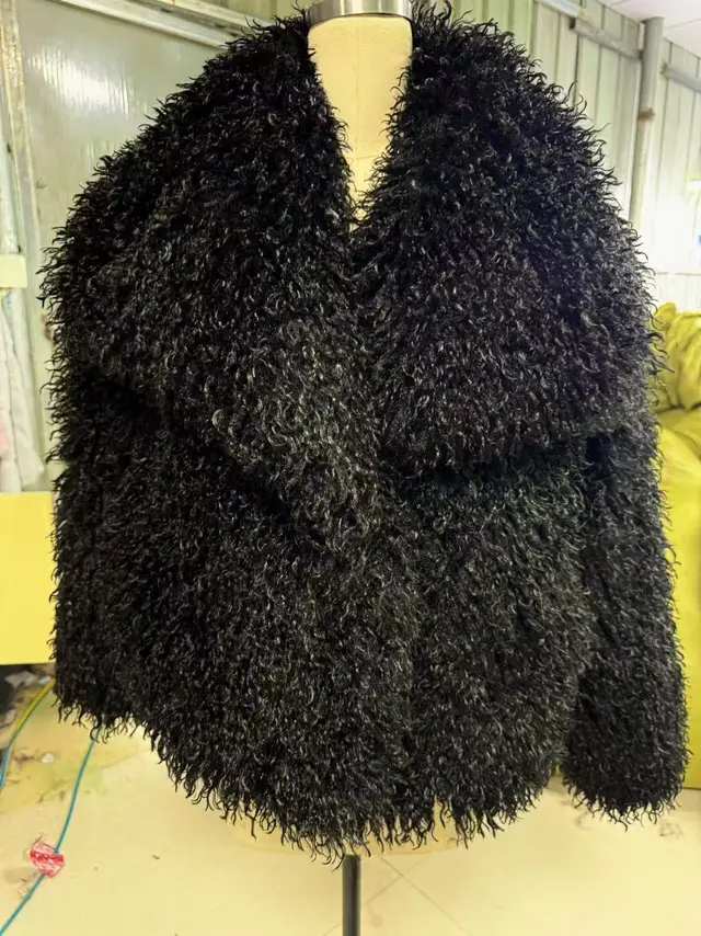 Fashion Fox Fur Fur Coat Fluffy Plush Women's Clothing Black - Shop at LoveMi