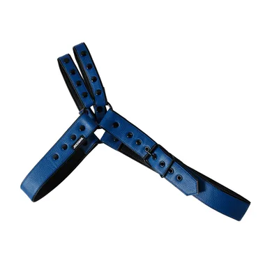Men's Shoulder Strap Chest Strap Two Layers Synthetic Leather Detachable Colorful Blue - Shop at LoveMi