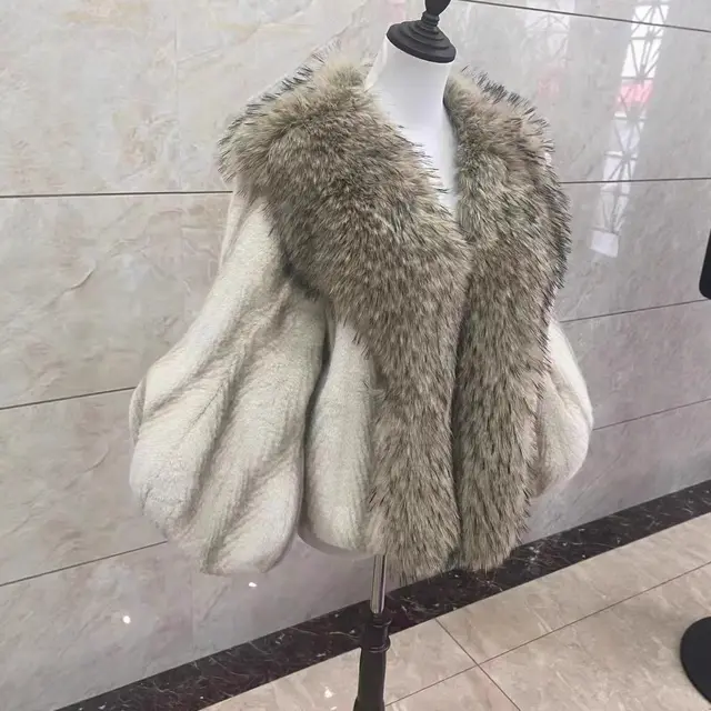 Mid length Mink like Wool Leopard Print Coat White - Shop at LoveMi