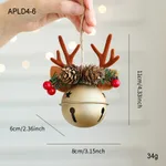 Golden Pine Cone Antlers Bell