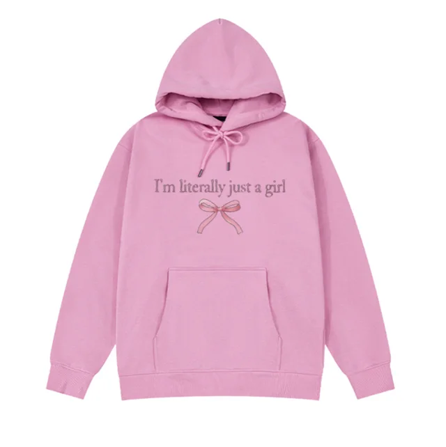 Printed Fall And Winter Outer Wear Hooded Sweater W020201 Pink - Shop at LoveMi