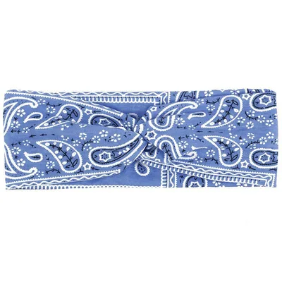 Wide Cotton Elastic Headband Female Hood Light Blue - Shop at LoveMi