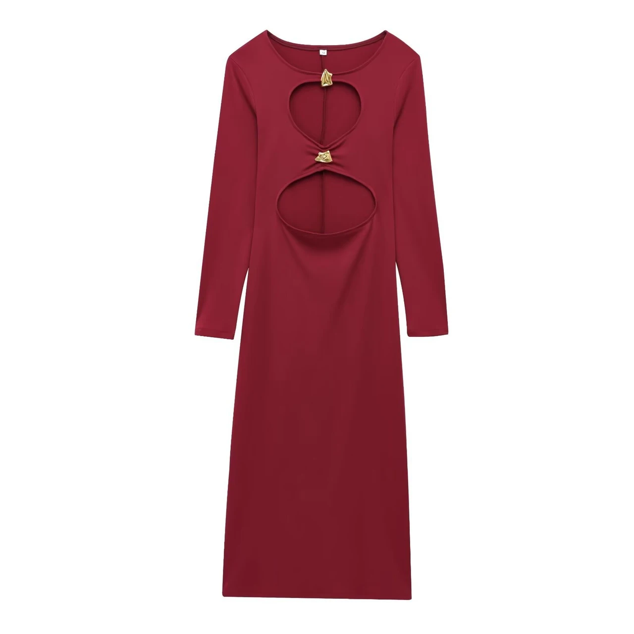 Women's Summer Sexy Slim Hip Hollow-out Tube Top Long Dress - Red